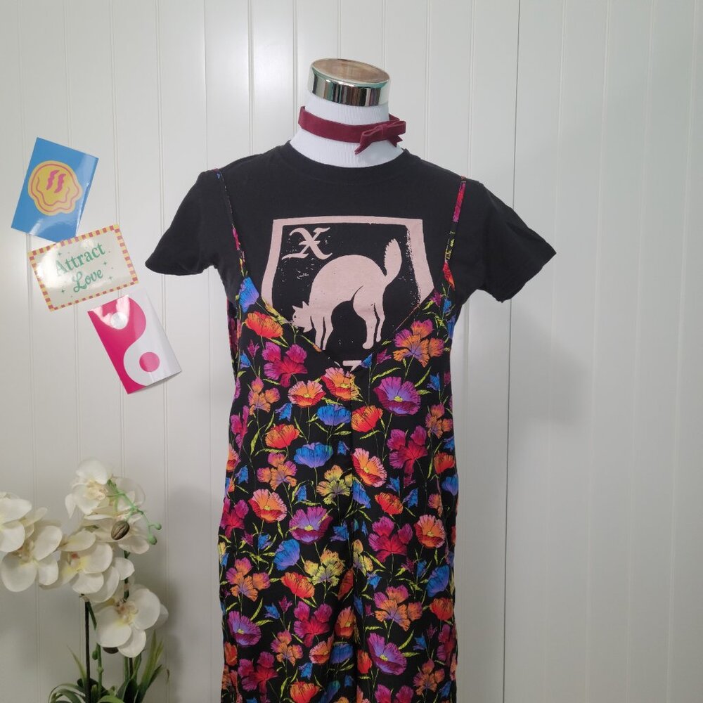 Topshop Multi-Color Poppy Floral 90s Artgirl Quirky Cropped Wide-leg Jumpsuit - Picture 6 of 9